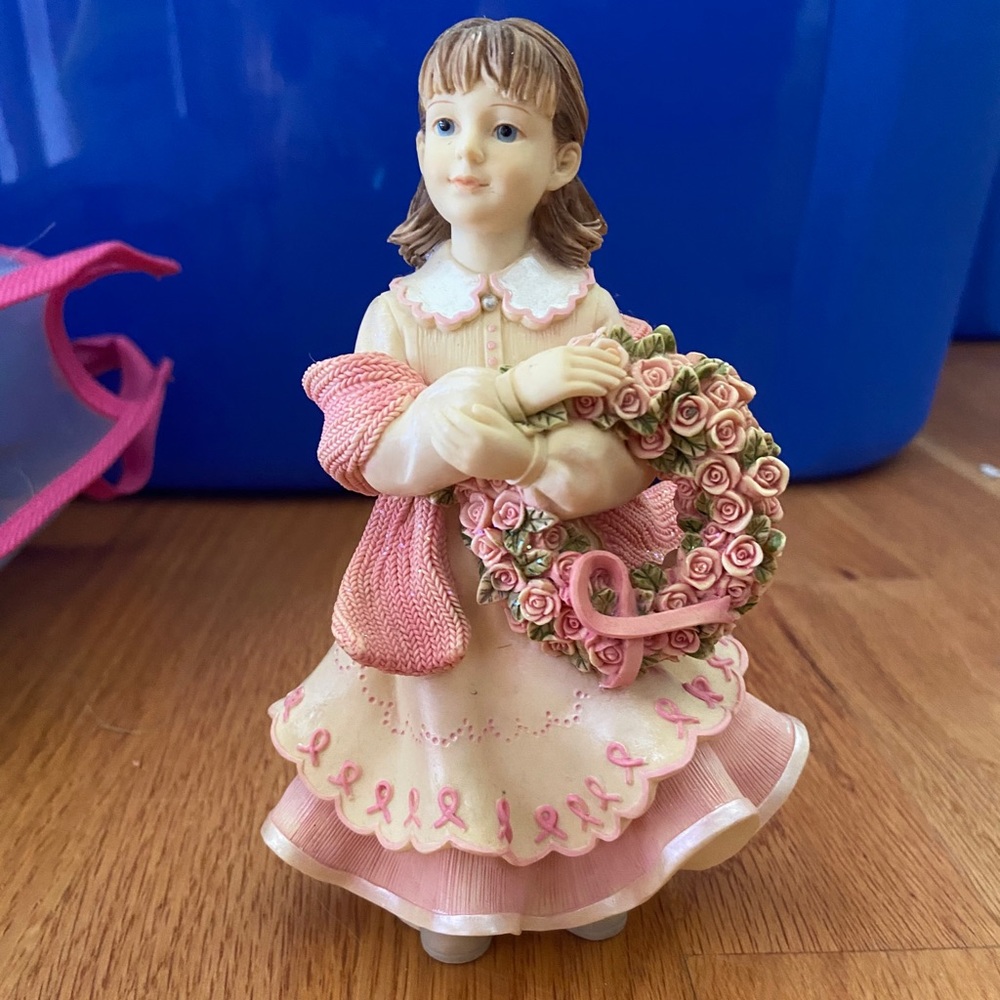 Breast Cancer Girl Small Figurine